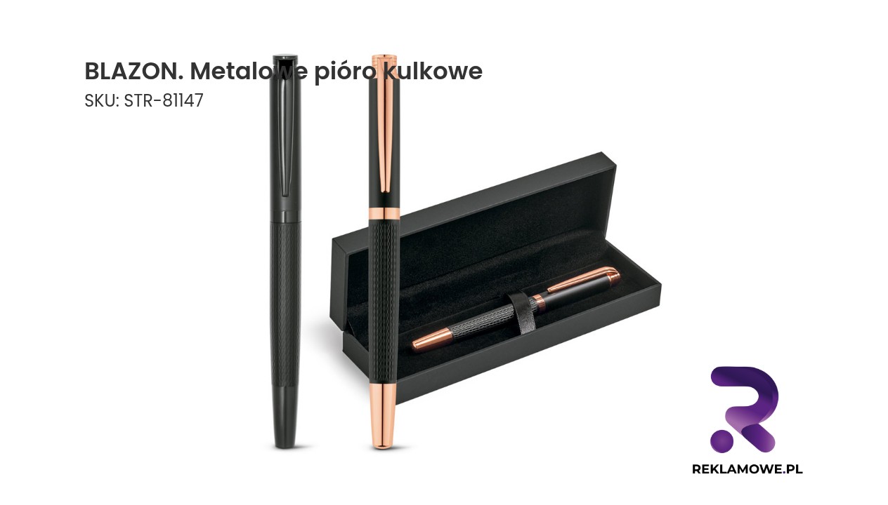 BLAZON. Metalowe pióro kulkowe Eleganckie metalowe pióro kulkowe BLAZON