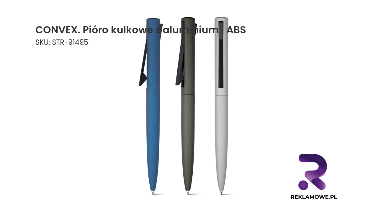 Pióro kulkowe Convex wykonane z aluminium i ABS