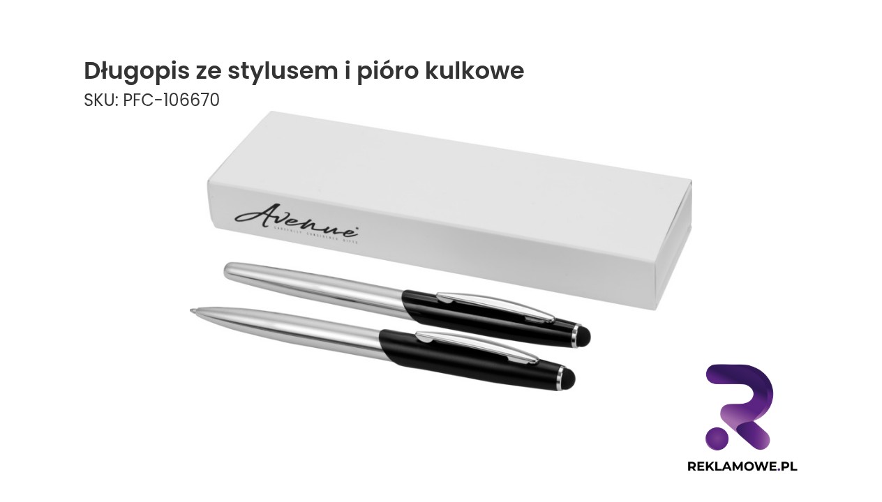 Długopis ze stylusem i pióro kulkowe