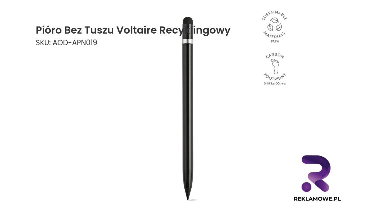 Eleganckie pióro bez tuszu Voltaire wykonane z materiałów recyklingowych