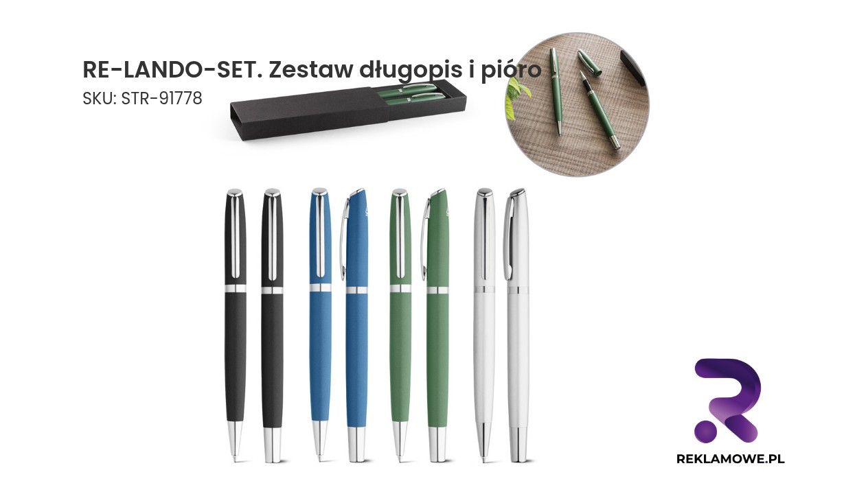 Zestaw długopis i pióro RE-LANDO-SET