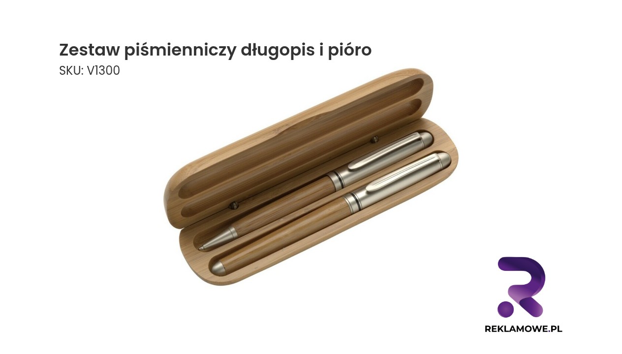 Zestaw piśmienniczy składający się z długopisu i pióra