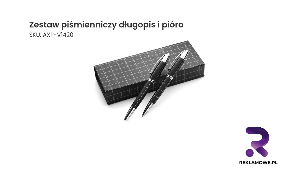 Zestaw piśmienniczy składający się z długopisu i pióra