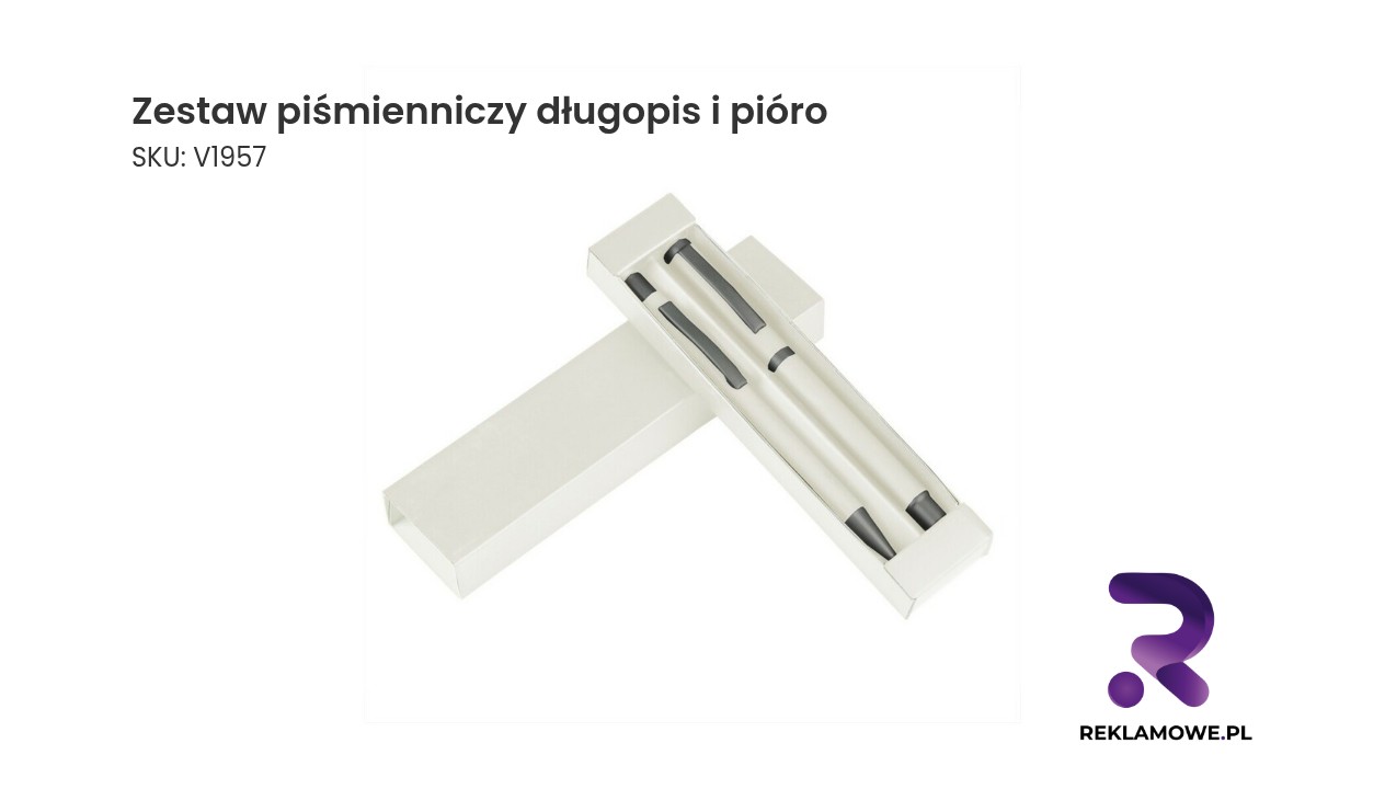 Zestaw piśmienniczy składający się z długopisu i pióra