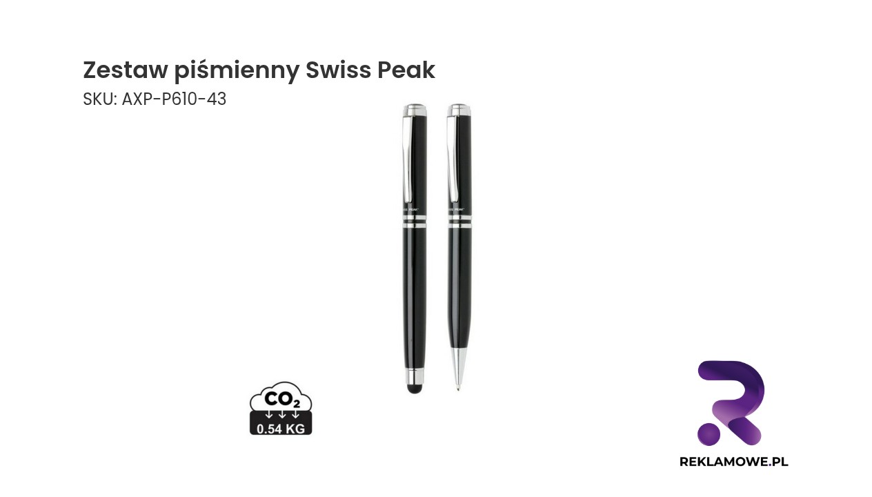 Zestaw piśmienny Swiss Peak w eleganckim opakowaniu