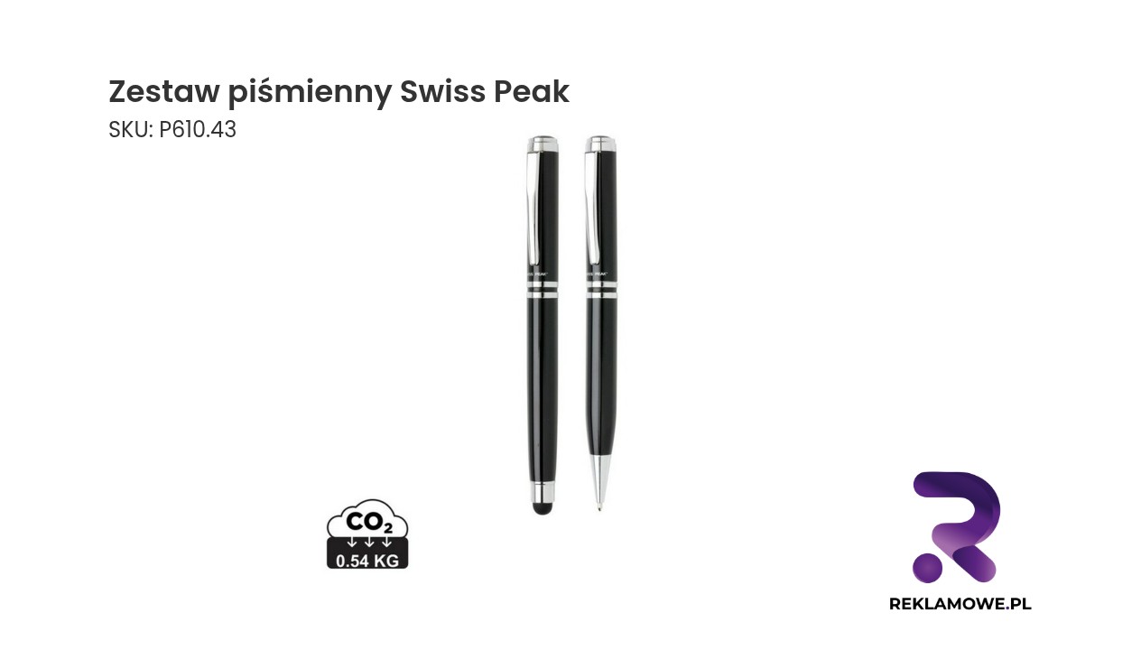 Zestaw piśmienny Swiss Peak elegancki i nowoczesny