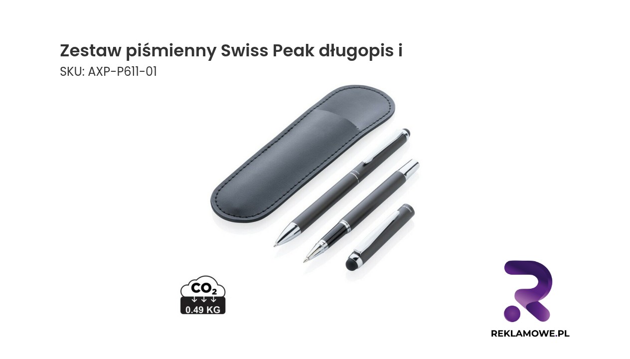 Zestaw piśmienny Swiss Peak, długopis i pióro kulkowe Zestaw piśmienny Swiss Peak z długopisem