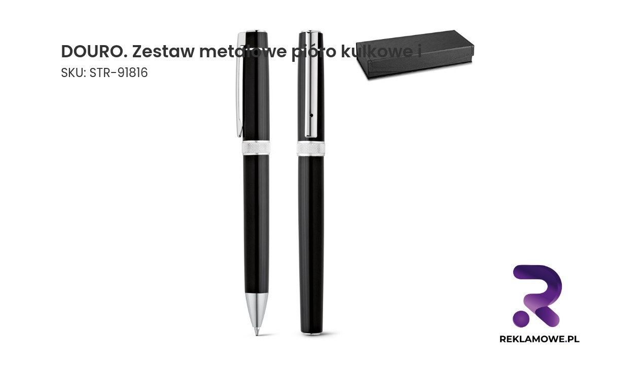 DOURO. Zestaw metalowe pióro kulkowe i – elegancki komplet piśmienniczy