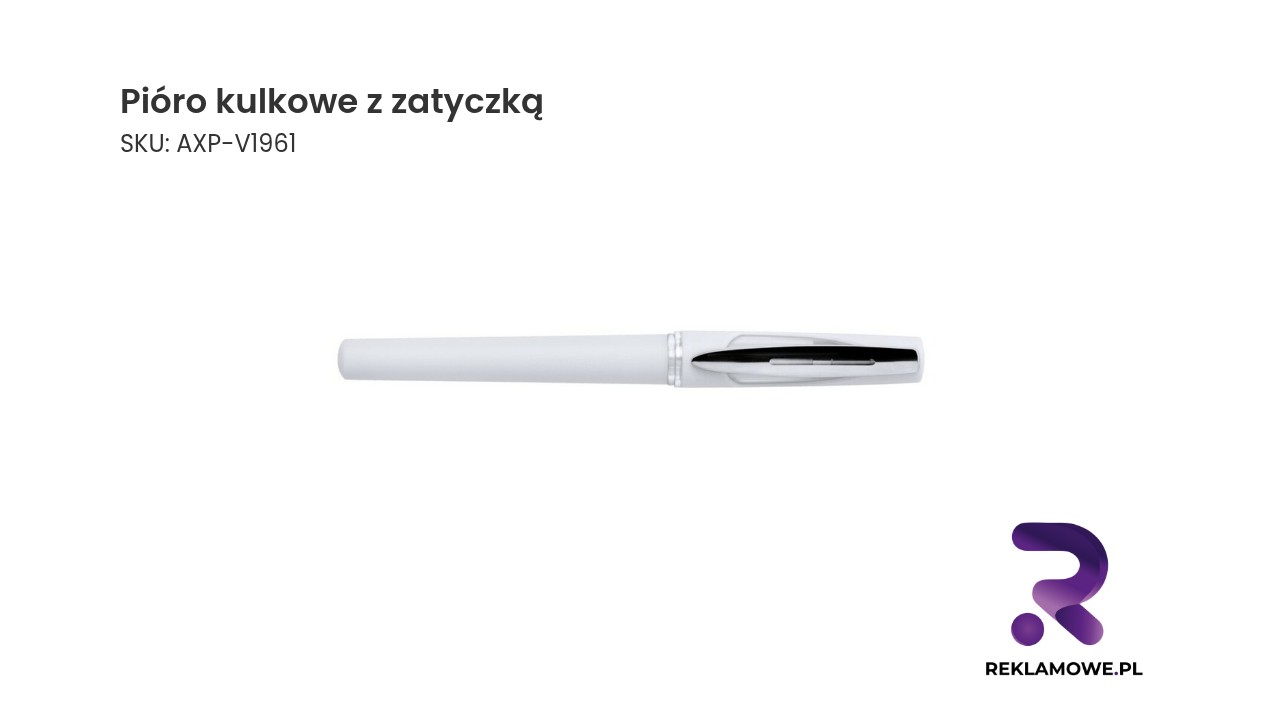 Pióro kulkowe z zatyczką na zdjęciu