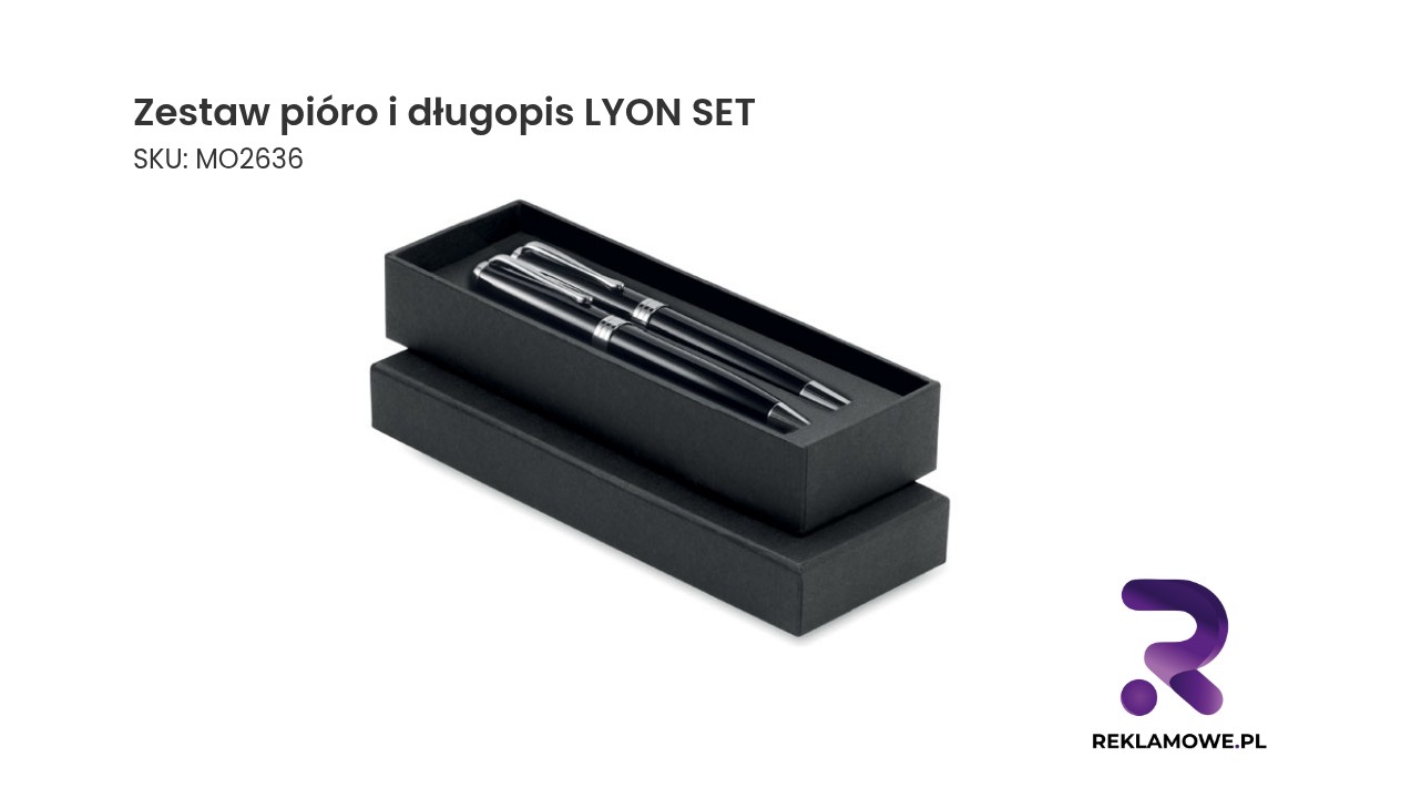 Zestaw pióro i długopis LYON SET - elegancki komplet piśmienniczy
