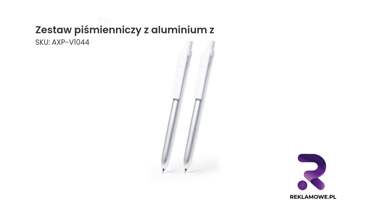Zestaw piśmienniczy wykonany z aluminium